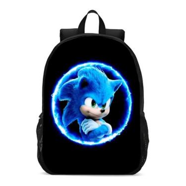 Imagem de Mochila Escolar Infanto Juvenil Filmes Desenhos Sonic Ouriço Novidade 
