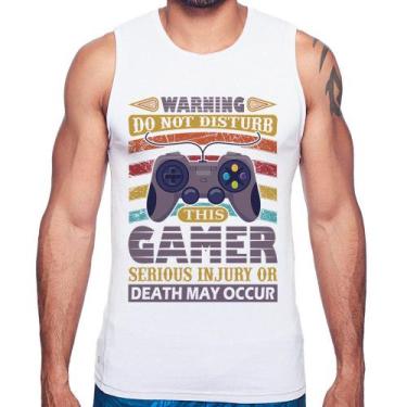 Imagem de Regata Do Not Disturb This Gamer - Foca na Moda, Branco, M