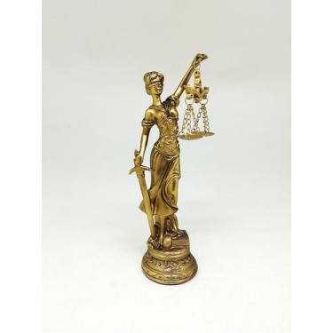 Imagem de Dama de justiça de resina 23,5cm - Tenda, Bronze