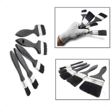 Imagem de Kit de Pinceis Pintura com 5 peças Parede Madeira Ferro - EDA