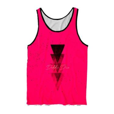 Imagem de Regata Masculina Blusa Estampa Full Rosa Cones Preto Verão - W2 STORE,