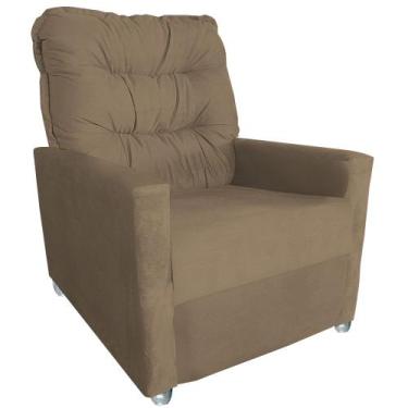 Imagem de Poltrona Reclinavel Do Papai e Mamãe Italia   - Bl Decor , CAPUCCINO