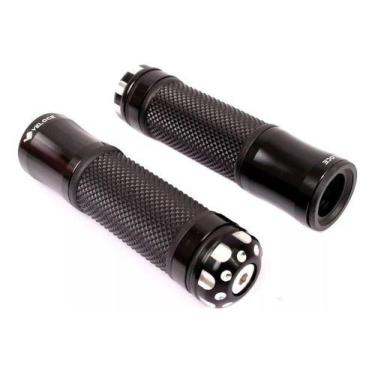 Imagem de Manopla Preta Moto Esportiva Aluminio Modelo Rizoma - RT MOTORS