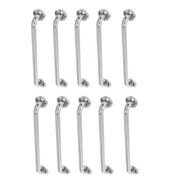 Imagem de Alça de Apoio 40cm Kit 10 Unidades Barra Inox Banheiro Deficiente Cade