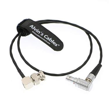 Imagem de Cabo Alvin's Cables 5 pinos macho ângulo direito para BNC direito ângulo SMPTE código de tempo para ARRI mini dispositivos de som ZAXCOM, Right Angle Plug, 5 Pin Male to BNC