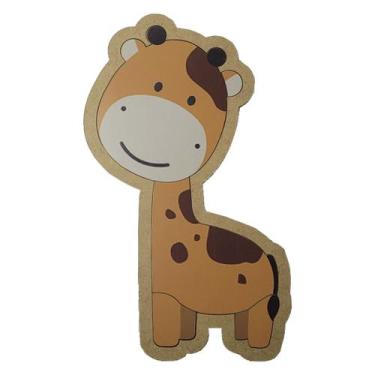 Imagem de Brinquedo Infantil Educativo Quebra Cabeça Girafa Madeira Mdf - ATACAD