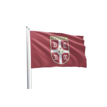 Imagem de Bandeira Seleção Time Futebol Sérvia Copa 90x150cm Oxford - PRESENTE-B