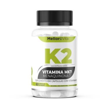 Imagem de Vitamina K2 MK7 60cp Ultra Concentração Maior Absorção - MeliorVita