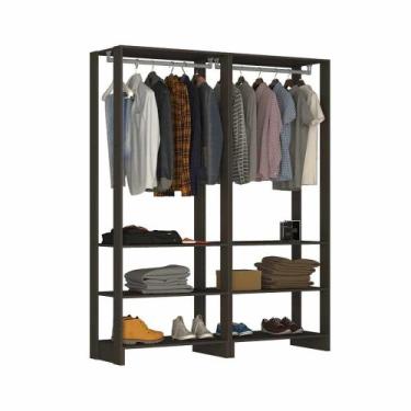 Imagem de Closet com 2 Cabideiros e 6 prateleiras EY101-101 Linha Yes Emovell, G