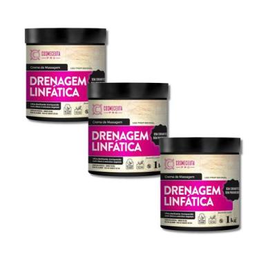 Imagem de 3 Creme Massagem Drenagem 1kg - COSMECEUTA