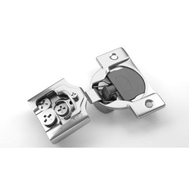 Imagem de Berta (20 peças) Dobradiças de armário de moldura de fechamento macio de 1/2" de 6 vias, 105 graus, 6 vias, 3 camas, dobradiças de porta de armário de cozinha ocultas com parafusos (sobreposição de 1/2", 20 peças)