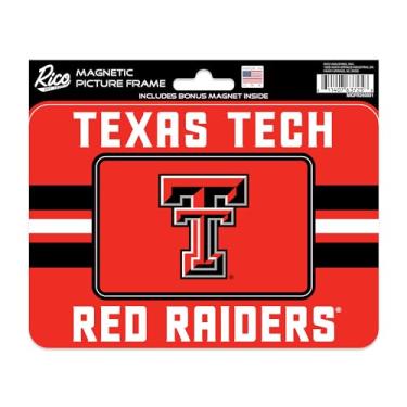 Imagem de Rico Industries Porta-retrato magnético NCAA Texas Tech Red Raiders listras (12,7 cm x 17,1 cm) e conjunto magnético - Decoração de casa - churrasqueira, escritório, cozinha