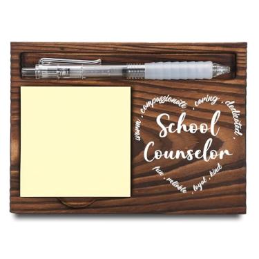 Imagem de Presentes de conselheiro escolar, presentes de agradecimento a conselheiro escolar, presentes de agradecimento ao conselheiro, suporte de notas adesivas, dispensador de notas post-it para mesa,