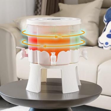 Imagem de Suco congelado 6 litros Bule de chá de suco Removível 4 grades Rotação de 360° Universal Durável com bico à prova de vazamento para geladeira, Sem suporte