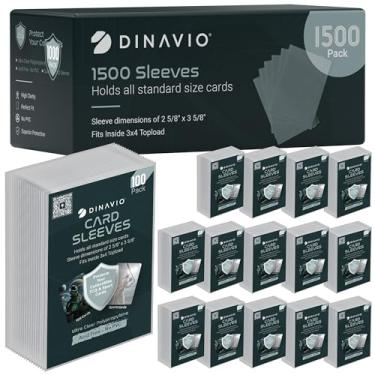Imagem de Dinavio Crafthouse 1500 capas para cartões - capa transparente macia para cartões colecionáveis compatível com PKMN Baseball MTG Lorcana YGO - Penny Sleeves para cartões PKMN e cartões colecionáveis