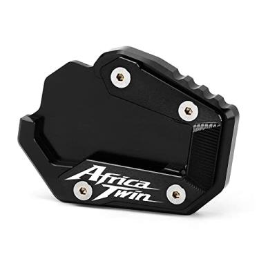 Imagem de Mokiton Placa de suporte de extensão lateral de motocicleta compatível com H.onda CRF1100L Africa Twin Adventure Sports/DCT 2020-2024 | Suporte de almofada de pé CRF 1100 L 1100L CRF1100 L Acessórios