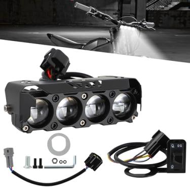 Imagem de AUTOVIC Kit de farol de LED para Talaria Sting R MX4 Sur-Ron Segway X260 com farol de comutação de farol baixo e alto de alta transmitância, fácil de ligar e usar, alto brilho com interruptor de farol