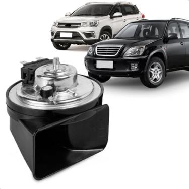 Imagem de Buzina Automotiva Fiamm Tiggo 2 2010 A 2022 Am80Sx H Conector Byd Agudo 12V Caracol 2 Terminais