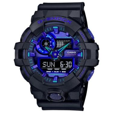 Imagem de Relógio CASIO G-SHOCK masculino roxo preto GA-700VB-1ADR
