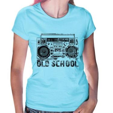 Imagem de Baby Look Old School Boombox - Foca na Moda, Azul bebê, G