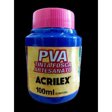 Imagem de Tinta pva Acrilex fosca azul turquesa 501 100ml