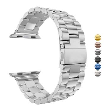 Imagem de Pulseira Inox Elos Compatível AppIe Watch Ultra IWO Microwear 42-49mm
