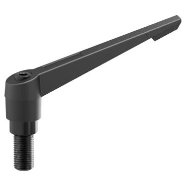 Imagem de Skweawert Alavancas de fixação, rosca macho M12 x 25 mm, fecho de liberação rápida ajustável, botões de parafuso giratório aplicam-se a máquinas de torno, preto