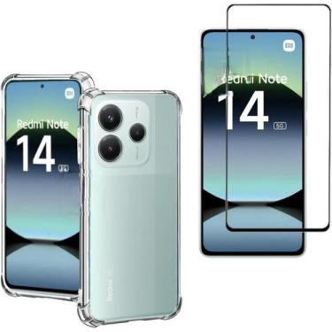 Imagem de Kit Capa Anti Impacto e Película De Vidro 3D 9D Para Redmi Note 14 5G 