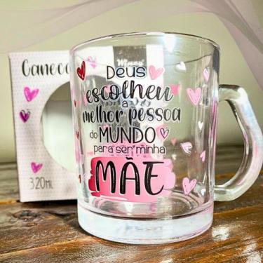 Imagem de Caneca de Vidro 320ml Personalizada Frases Dia das Mães Presente - Win