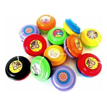 Imagem de Kit 50 Ioiô Grande Coloridos Brinquedo Infantil Lembrancinha Doação - 