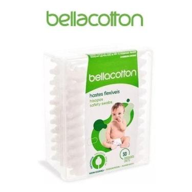 Imagem de Cotonete Para Bebês Bellacotton Higiene 6 Pacote Com 50