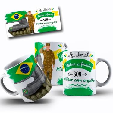 Imagem de Caneca de Porcelana Personalizada Policia Militar, Exercito e Bope (Sou Militar com orgulho)