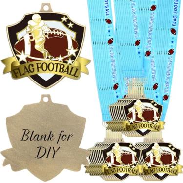 Imagem de Loetere 36 medalhas de prêmio esportivo de março a granel com fita de pescoço 6 cm basquetebol/futebol/bandeira/beisebol/softball, troféu de primeiro lugar para presente de equipe de competição