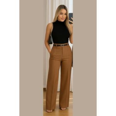 Imagem de Conjunto de Alfaiataria Feminina Calça pantalona e Blusa Elegante para