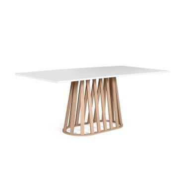 Imagem de Mesa De Jantar Retangular 8 Lugares 200x90cm Gabi Branco/jade - Straub Web