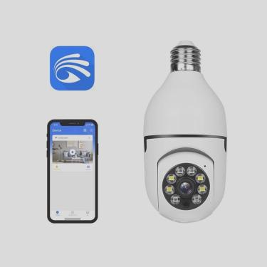 Imagem de Camera de Segunraça Wifi Jortan 360 Casa Empresa Loja Interna e Externa Full Hd Soquete Lampada App Yoosee