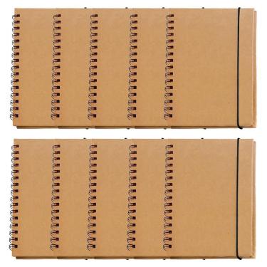 Imagem de Kit 10X Caderneta Ecológica 10X14Cm 60 Folhas Sem Pauta