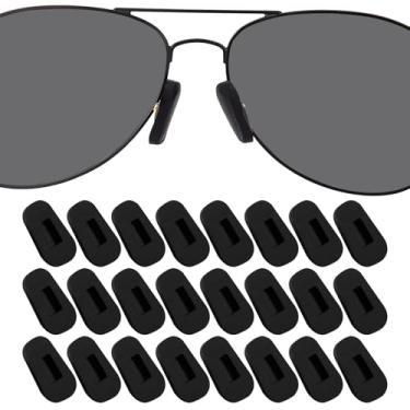 Imagem de DROGO 12 pares de protetores de nariz pretos para óculos de olho, almofadas de nariz de silicone macio, antiderrapante antiderrapante para a pele