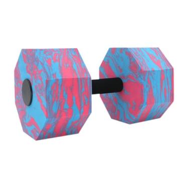 Imagem de Pegciuho Peso da água, haltere aquático, resistência, barra de mão para natação, para exercícios de piscina, aeróbica aquática para homens para mulheres, Azul Vermelho