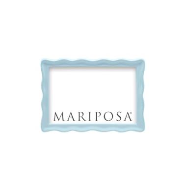 Imagem de Moldura ondulada azul empoeirado 10 x 15 cm | Azul | BRILANTE | MOLDURAS | MOLDURAS DE FOTO DECORATIVAS | ALUMÍNIO SANDCAST RECICLADO | FEITA À MÃO NO MÉXICO