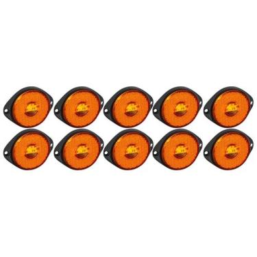 Imagem de 10 Lanterna Frontal 65mm Led Bivolt Conector Carreta Caminhão - H3