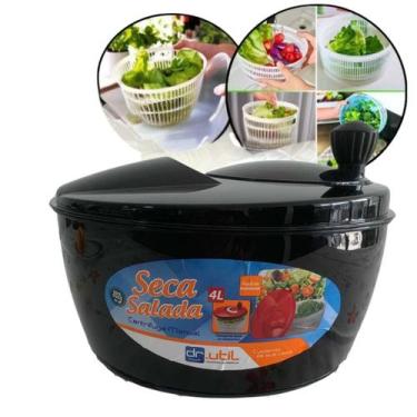 Imagem de Centrifuga de Seca Salada Secador Verduras e Legumes Manual All Black 