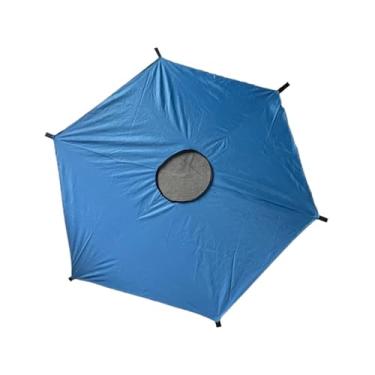 Imagem de Colaxi Acessórios para capa de trampolim Tampa de proteção solar para crianças trampolim azuis dossel de trampolins, 10 Pés