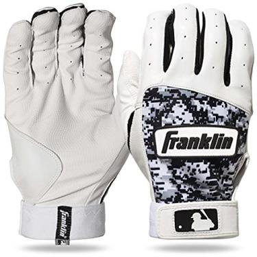 Imagem de Franklin Sports MLB Digitek Baseball Rebatedor luvas - Cinza/Branco/Preto Digi - Adulto Pequeno