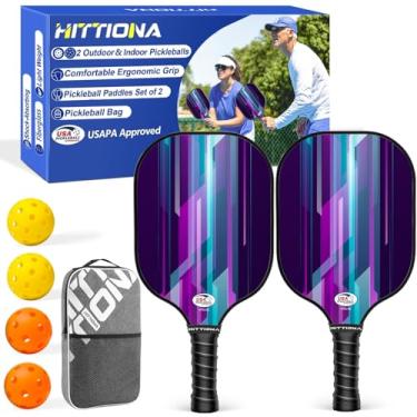Imagem de Pickleball Paddles, USAPA Approved Lightweight Fiberglass Pickleball Set, Pickleball Rackets with Ergonomic Cushioned Grip, Pickle Ball Paddle Set with Carry Bag, Towel, Pickleball for Beginners Pros