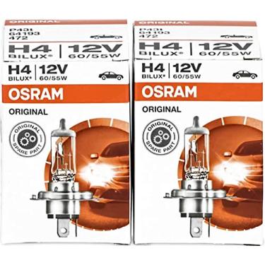 Imagem de 2 AMPOULES OSRAM 64193 bILUX h4 60/55W LAMPE HALOGÈNE dE VOITURE AMPOULE uV & EQUIPEMENT nEUF VENDU DANS SON EMBALLAGE ORIGINAL