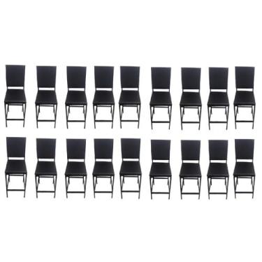 Imagem de Kit 18 Cadeiras Reforçada Para Cozinha Encosto Estofado Luma - MODERNA