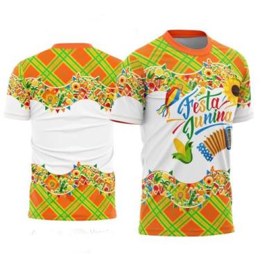 Imagem de Camisetas Xadrez Festa Junina Menina Arraiá Caipira Rosa - STAMMP B, R