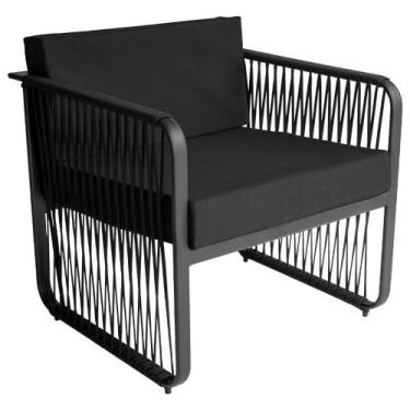 Imagem de Poltrona para Área Externa Santiago em Alumínio e Corda Náutica Acesse