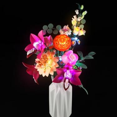 Imagem de GEAMENT LED Light Kit Compatible with Lego Pretty Pink Flower Bouquet Building Blocks Model - Lighting Set for Botanical Collection 10342 (Model Set Not Included)
